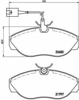 Комплект тормозных колодок, дисковый тормоз BREMBO P23 083