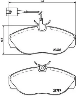 Комплект тормозных колодок, дисковый тормоз BREMBO P23 083