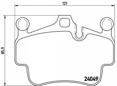 Комплект тормозных колодок, дисковый тормоз BREMBO P65 015 (фото 1)