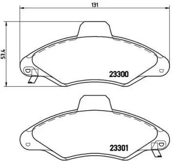 Комплект тормозных колодок, дисковый тормоз BREMBO P24 045
