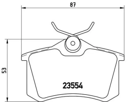 Гальмівні колодки зад. A4/A6/C3/C4/Golf/Passat 1.2 -2.7 88- 15 mm (TRW) BREMBO P68 024