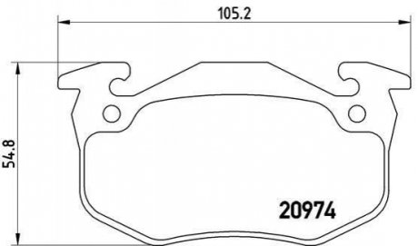 Комплект тормозных колодок, дисковый тормоз BREMBO P61 032 (фото 1)