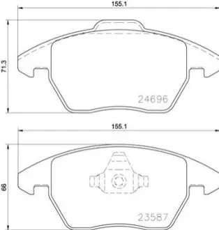 Комплект тормозных колодок BREMBO P85 148 (фото 1)
