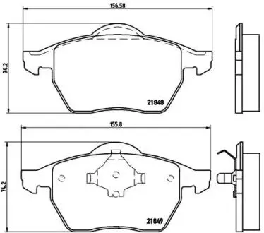 Комплект тормозных колодок, дисковый тормоз BREMBO P85 039