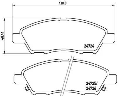 Колодки гальмівні дискові BREMBO P56 070