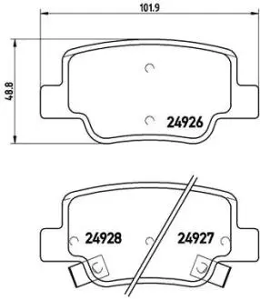 Комплект тормозных колодок, дисковый тормоз BREMBO P83 114