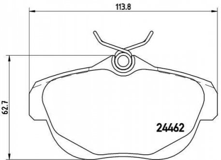 Комплект тормозных колодок, дисковый тормоз BREMBO P61 087 (фото 1)