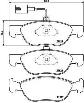 Комплект тормозных колодок, дисковый тормоз BREMBO P23 070
