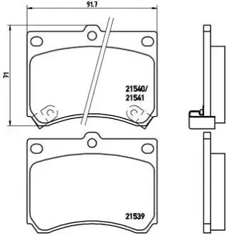 Комплект тормозных колодок, дисковый тормоз BREMBO P49 011