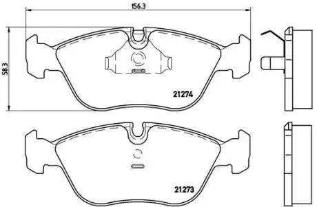 Комплект тормозных колодок, дисковый тормоз BREMBO P86 013