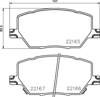 Гальмівні колодки пер. Fiat 500X / Jeep Renegade1.4-2.0 14- BREMBO P23 164