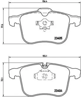 Комплект тормозных колодок, дисковый тормоз BREMBO P59 049