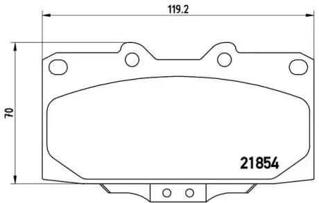 Комплект тормозных колодок, дисковый тормоз BREMBO P56 034