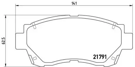 Комплект тормозных колодок, дисковый тормоз BREMBO P83 027