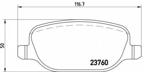 Комплект тормозных колодок, дисковый тормоз BREMBO P23 109 (фото 1)
