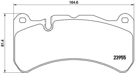 Комплект гальмівних колодок, дискове гальмо BREMBO P50 092