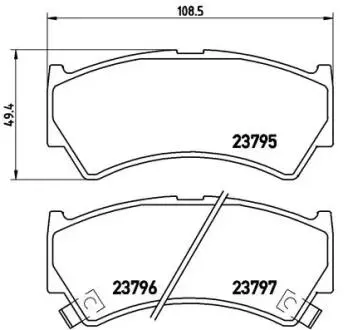 Комплект тормозных колодок, дисковый тормоз BREMBO P79 013