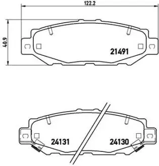 Комплект тормозных колодок, дисковый тормоз BREMBO P83 038