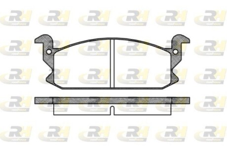 Комплект тормозных колодок, дисковый тормоз ROADHOUSE 2177.00