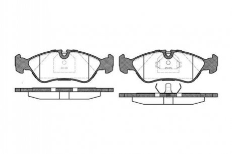 Комплект тормозных колодок, дисковый тормоз ROADHOUSE 2286.20 (фото 1)