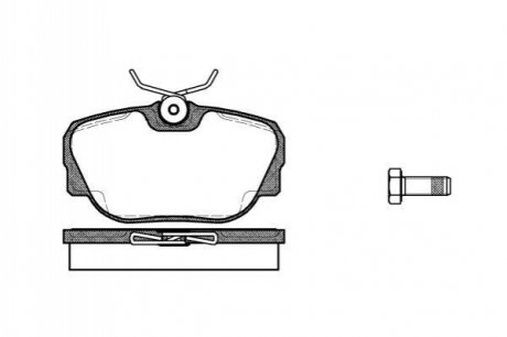 Комплект тормозных колодок, дисковый тормоз ROADHOUSE 2296.00 (фото 1)