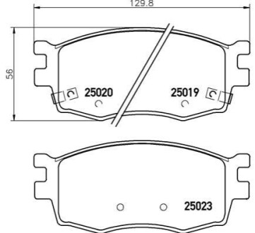 Комплект тормозных колодок, дисковый тормоз BREMBO P30 069 (фото 1)