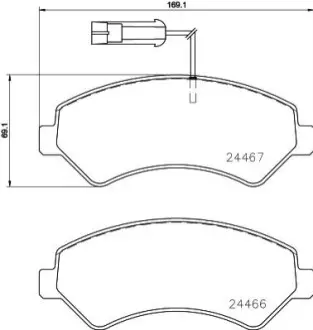 Комплект тормозных колодок BREMBO P23 161