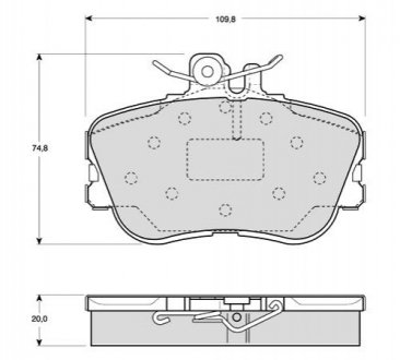 Комплект тормозных колодок, дисковый тормоз STARLINE BD S818P