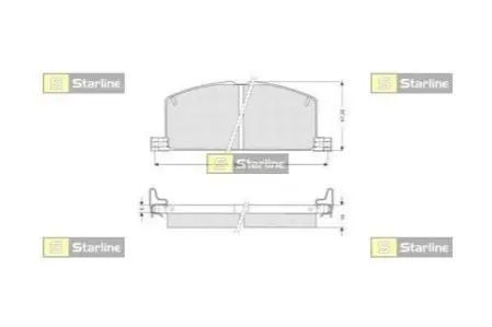 Гальмівні колодки дискові STARLINE BD S090