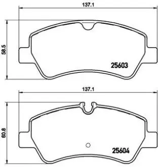 Комплект тормозных колодок, дисковый тормоз BREMBO P24 160