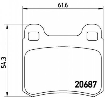 Комплект тормозных колодок, дисковый тормоз BREMBO P50 013 (фото 1)