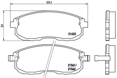 Комплект гальмівних колодок з 4 шт. дисків BREMBO P56 021