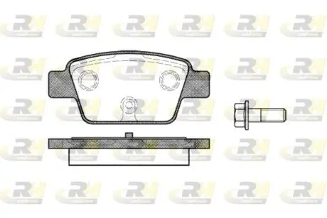 Комплект тормозных колодок, дисковый тормоз ROADHOUSE 2861.00