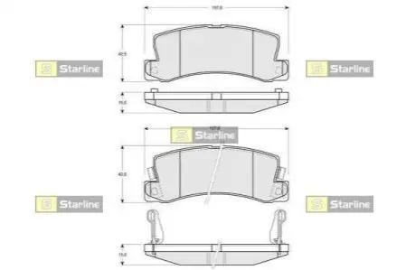 Тормозные колодки дисковые STARLINE BD S425
