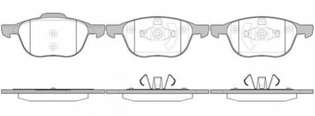 Комплект тормозных колодок, дисковый тормоз ROADHOUSE 21082.00 (фото 1)