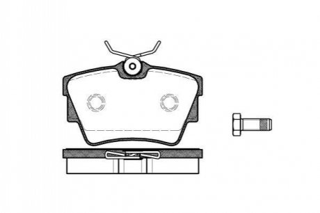 Комплект тормозных колодок, дисковый тормоз ROADHOUSE 2591.10 (фото 1)