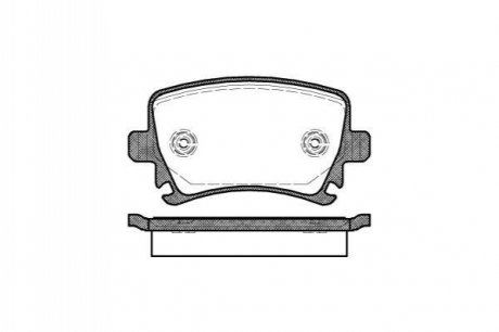 Колодки гальмівні задні Audi, VW, Skoda 04- ROADHOUSE 21031.00 (фото 1)