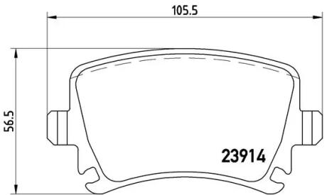 Тормозные колодки дисковые BREMBO P85 095X