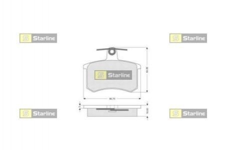 Тормозные колодки дисковые STARLINE BD S080