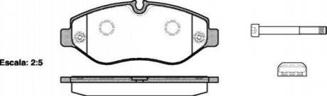 Колодки гальмівні передні MB Sprinter, VW Crafter 2006- (BREMBO) ROADHOUSE 21245.00 (фото 1)