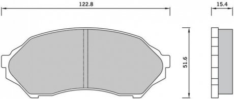 Комплект тормозных колодок, дисковый тормоз STARLINE BD S421 (фото 1)