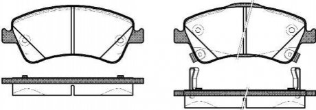 Комплект тормозных колодок, дисковый тормоз ROADHOUSE 21341.02 (фото 1)
