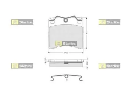 Гальмівні колодки дискові STARLINE BD S236