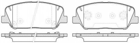 Комплект тормозных колодок, дисковый тормоз ROADHOUSE 21398.12 (фото 1)