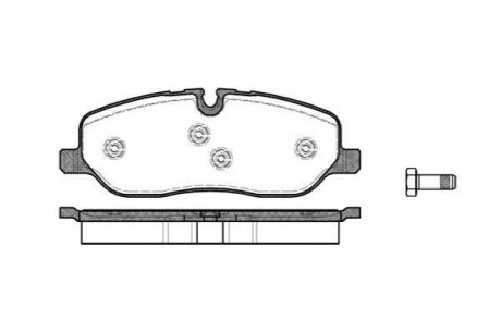 Комплект тормозных колодок, дисковый тормоз ROADHOUSE 21158.00 (фото 1)