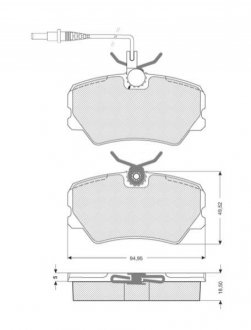Комплект тормозных колодок, дисковый тормоз STARLINE BD S041 (фото 1)