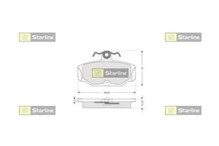 Гальмівні колодки дискові STARLINE BD S045
