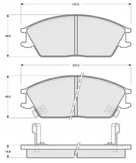 Гальмівні колодки дискові STARLINE BD S047