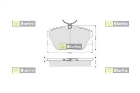 Гальмівні колодки дискові STARLINE BD S104