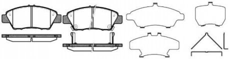 Комплект тормозных колодок, дисковый тормоз ROADHOUSE 21358.02 (фото 1)